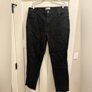 Abercrombie & Fitch Curve Love The 90’s Straight Ultra High Rise Black Jeans